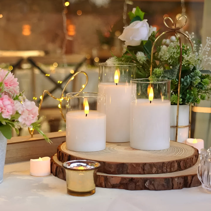3D Flicker Flammeløs Lys Sett | Luvikno
