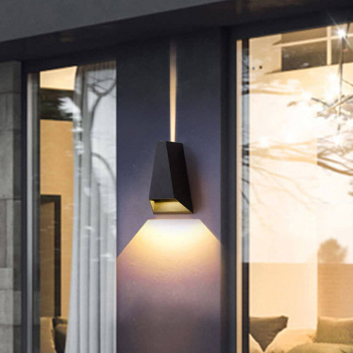 Moderne Kreativ Trapezform Opp og Ned Opplyst LED Utendørs Vegglampe | Luvikno