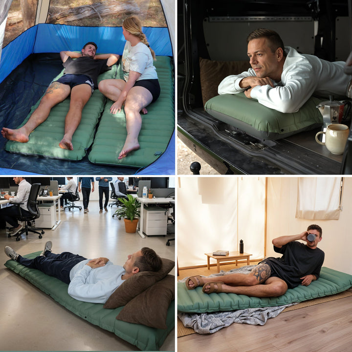 Camping Oppblåsbar & Bærbar Madrass Luvikno