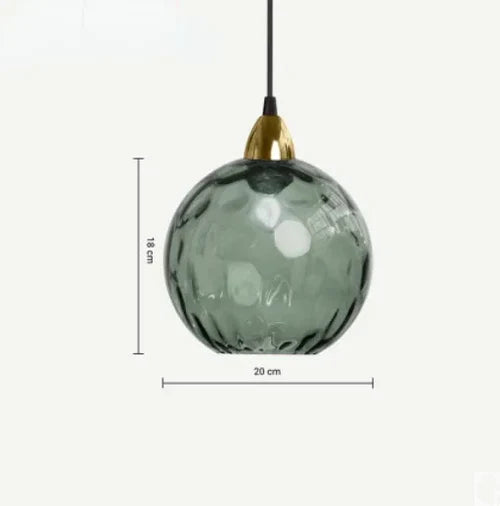 LumiSphere Pendellampe – Elegant Glassfære Belysning Luvikno