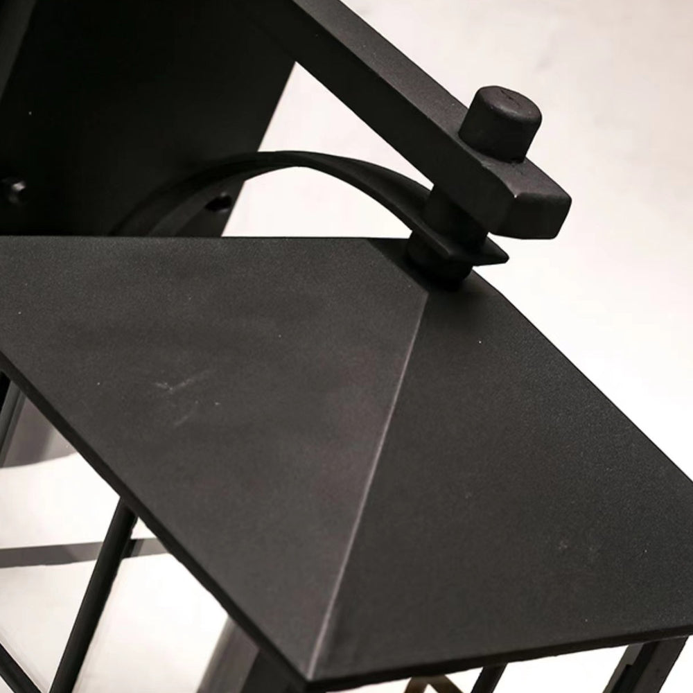 Moderne Enkelhet Vanntett Aluminium Kvadratisk Glass Skjerm 1-Lys Vegglampe For Utendørs Patio | Luvikno