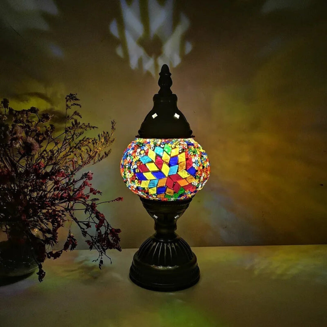 Mosaikk Fargerik Mønster Bordlampe Luvikno
