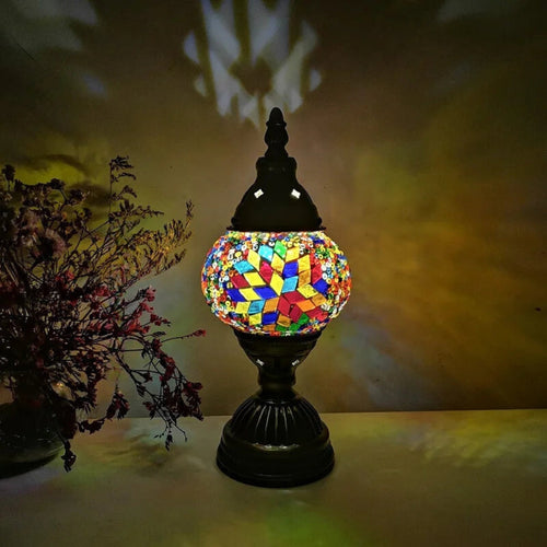 Mosaikk Fargerik Mønster Bordlampe Luvikno
