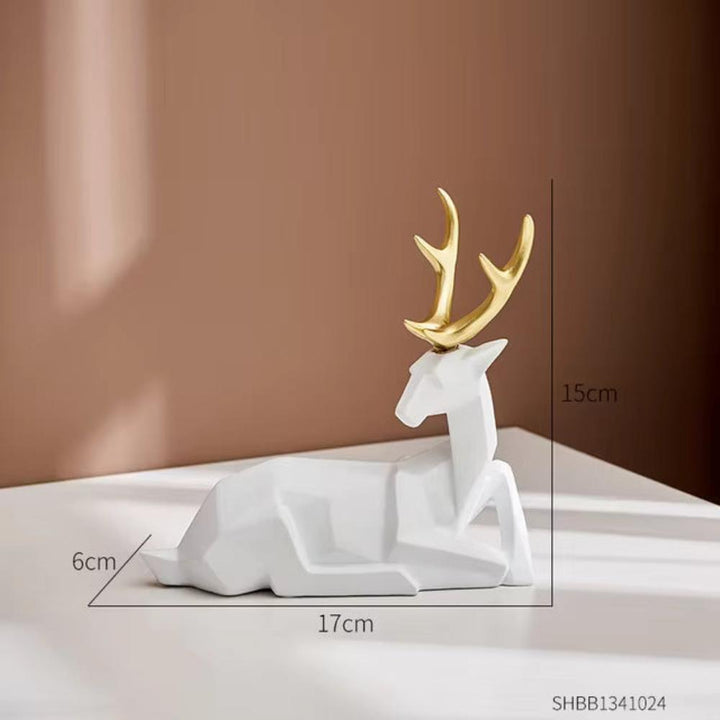 Geometrisk Hjort Utstillingsfigurine | Luvikno