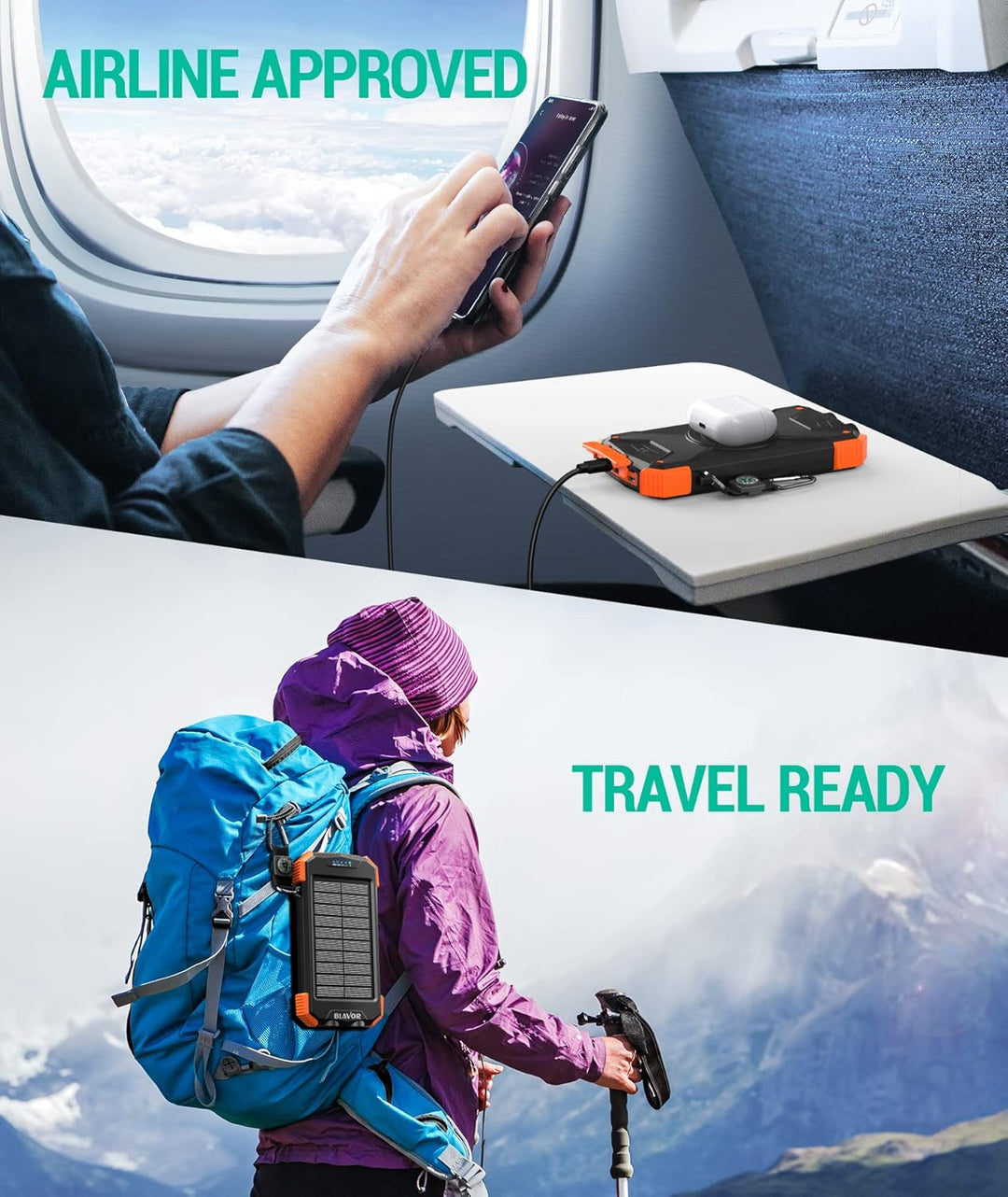 Rivanta Solar-Powerbank Nødlader IPX4 | Luvikno