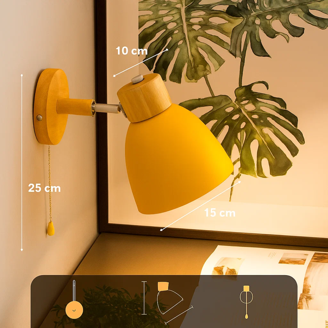 Luvikno | ChromaWood Skandinavisk Design Vegglampe Stilig