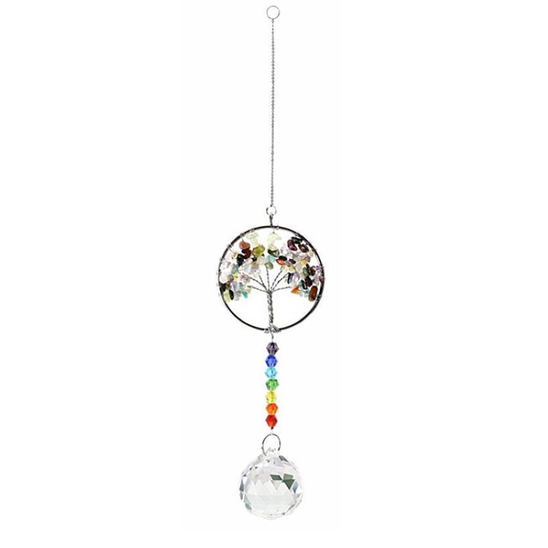 Crystal Wind Chime Tree Of Life Suncatcher | Luvikno