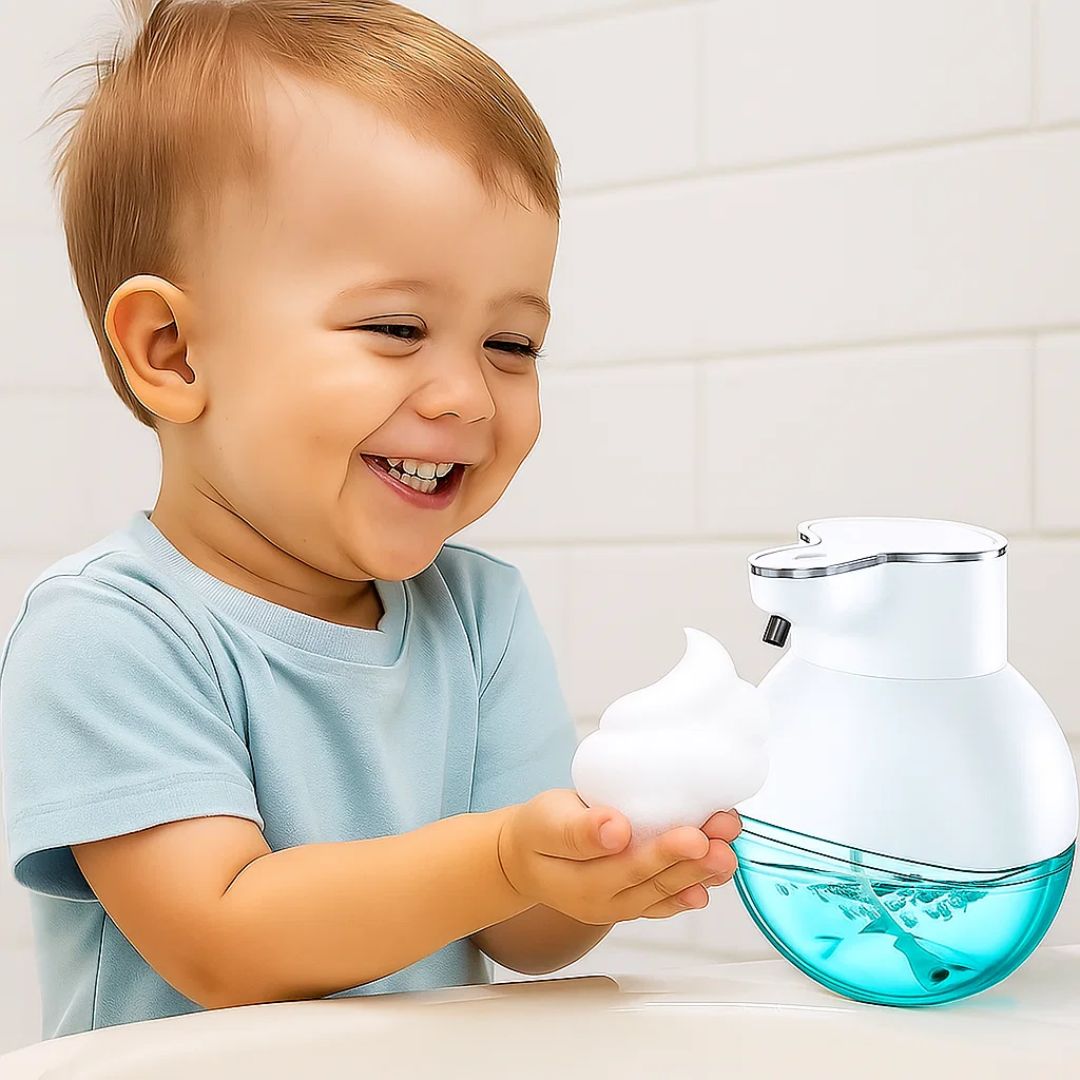 PureFoam | Berøringsfri Skumsåpe Dispenser – Infrarød Sensor – IPX5 Vannavvisende – USB Oppladbar Hygiene Luvikno