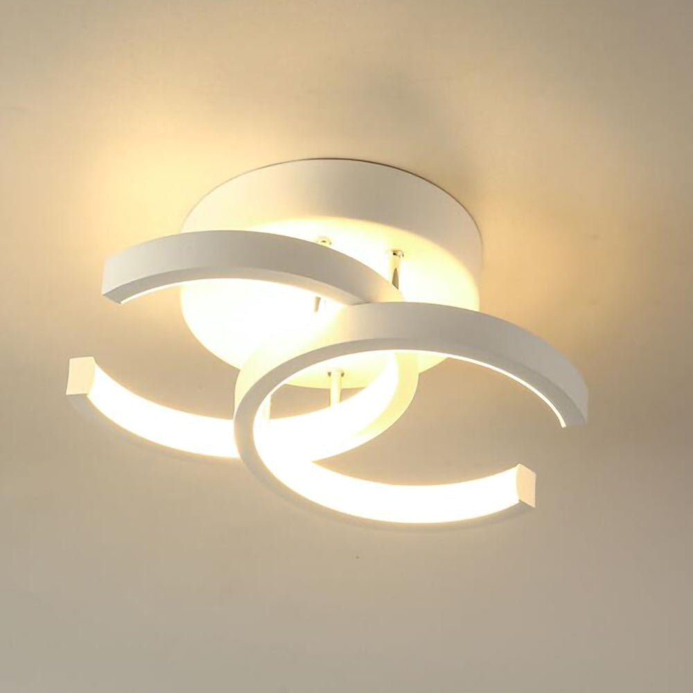 Taklampe med LED svart metallramme Luvikno