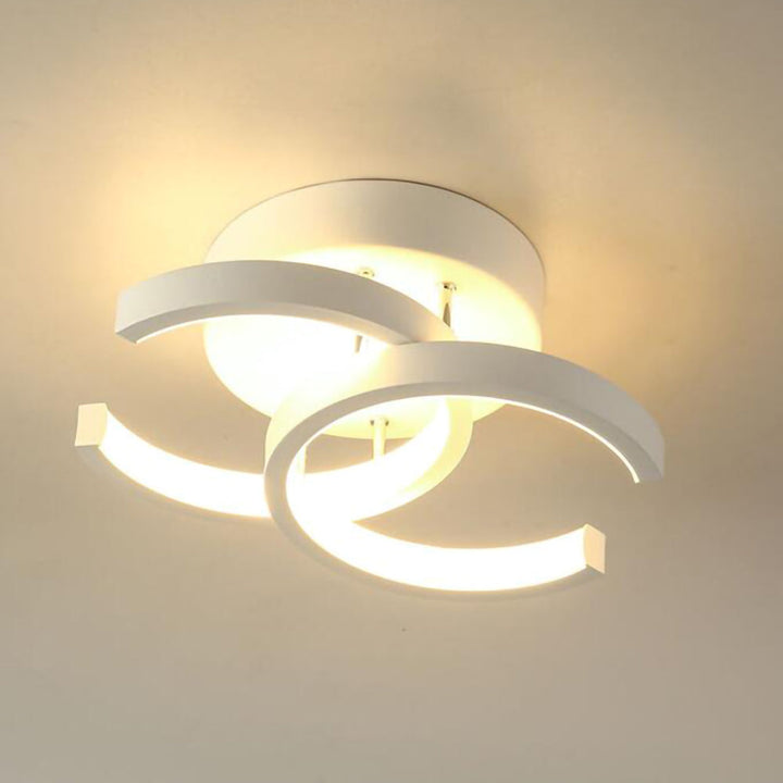 Taklampe med LED svart metallramme Luvikno