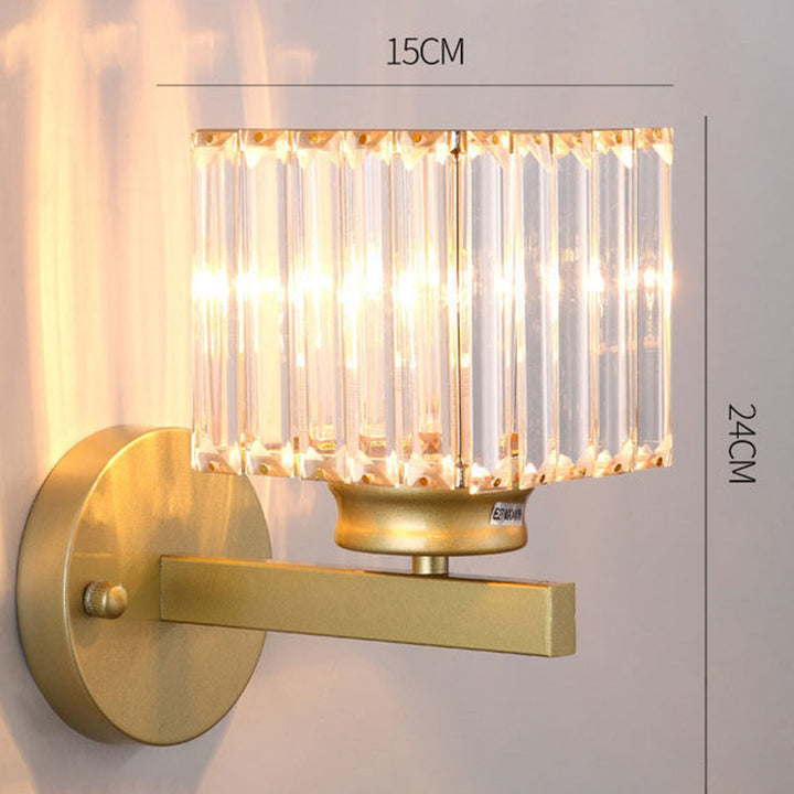 Krystallglass Vegglampe med Moderne Arm Design Luvikno