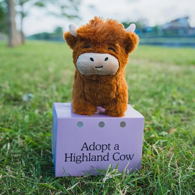 Fluffy Highland Cow Plush Toy - Adopt Highland Cow Luvikno