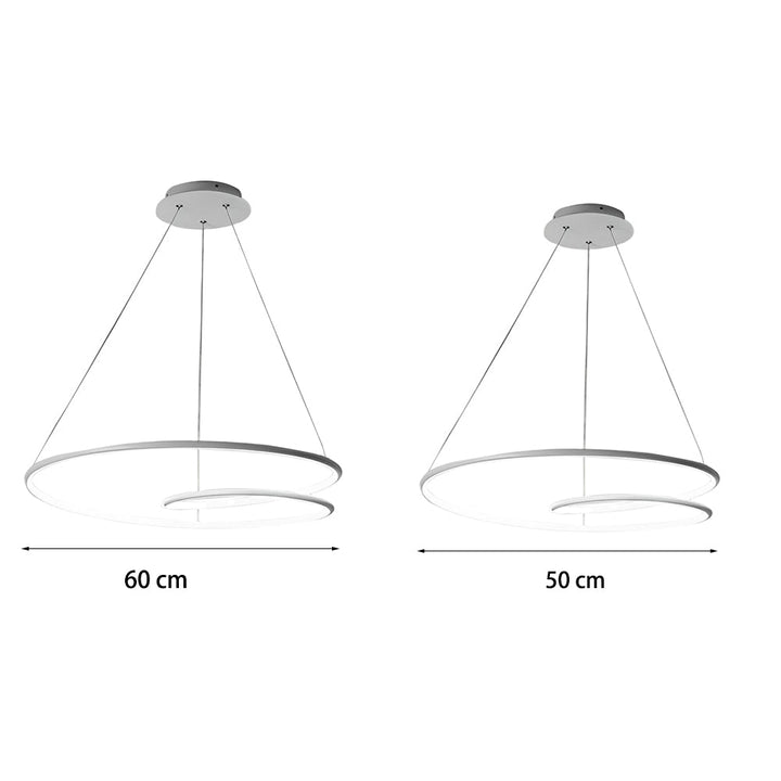 Moderne LED Dimmbar Pendellampe - Høydejusterbar Taklampe for Spisestue & Stue | Luvikno