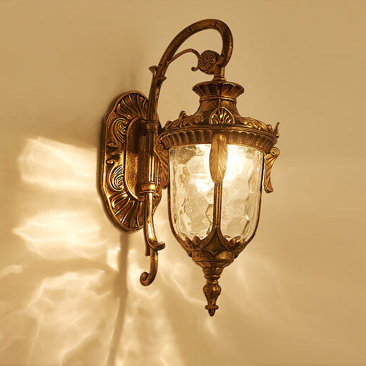 Europeisk Deluxe Lantern Utendørs Vanntett 1-Lys Vegglampe | Luvikno