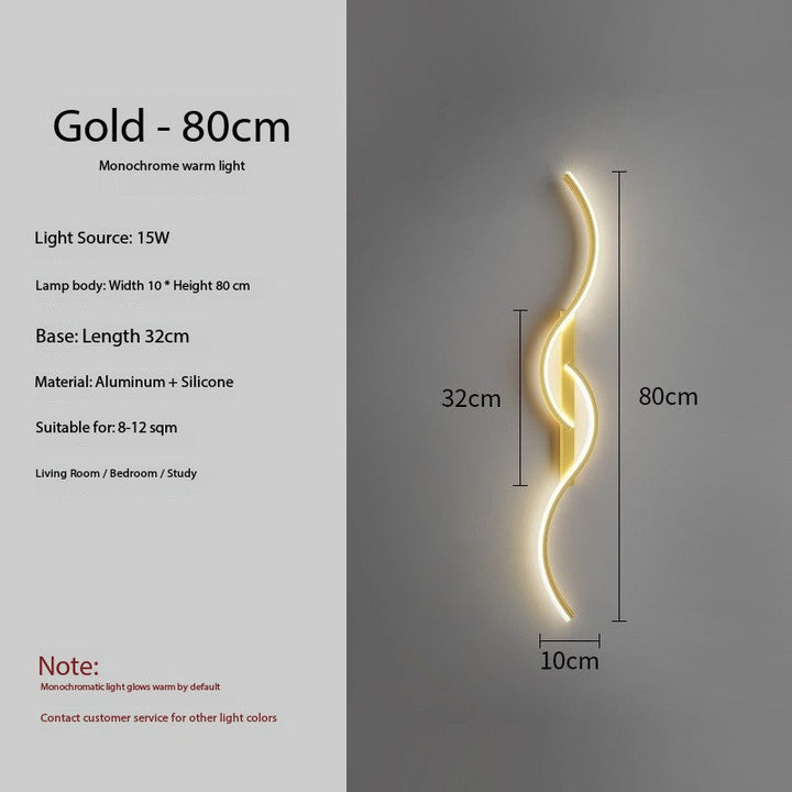 Minimalist Luxury LED Vegglampe - Flere Størrelser, Farger og Dimmealternativer Luvikno