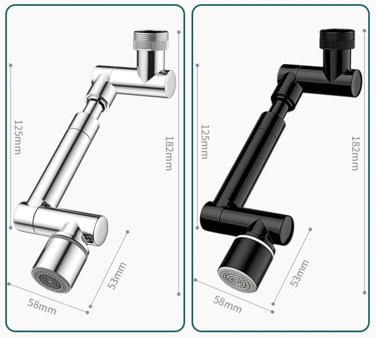 FlexiFlow 360° roterende og utvidbar kranhette Luvikno