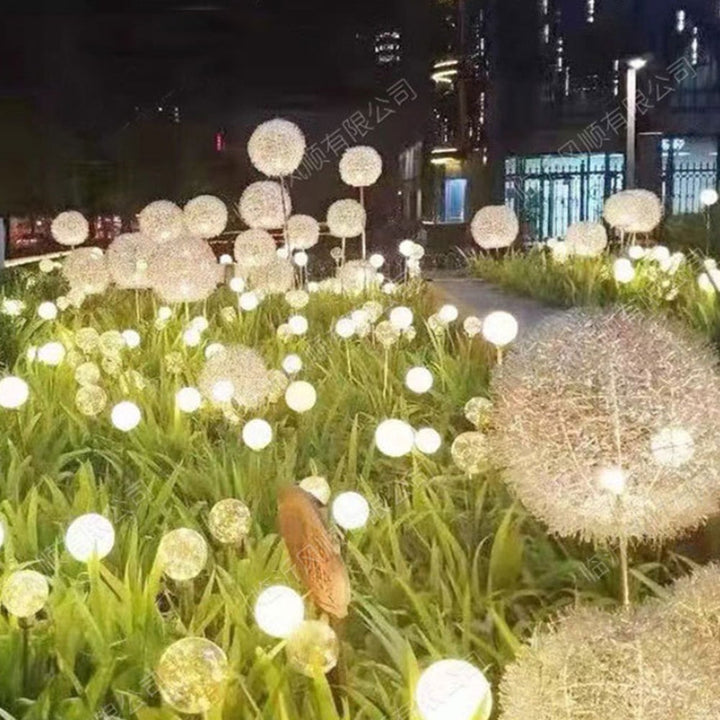 Solar LED Hage Lys (2 stk) Løvetann Design med Spike | Luvikno
