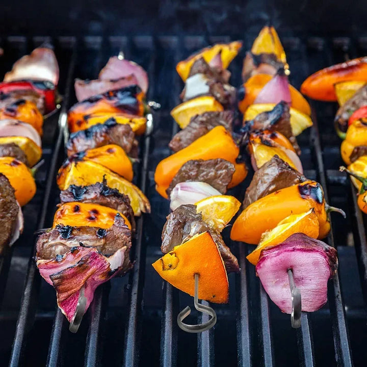 12" Rustfritt Stål Grill BBQ Kjøttspyd Grill BBQ Verktøy 12stk | Luvikno