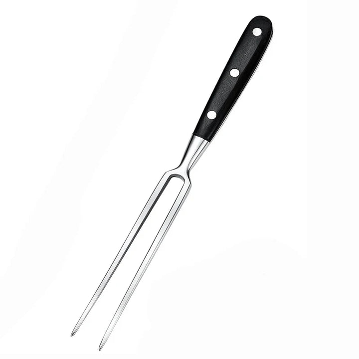 12" Rustfritt Stål Kjøttgaffel med Trehåndtak for Grill BBQ Matlaging | Luvikno