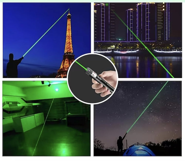 Luvikno | Laser Pointer Oppladbar Grønn USB Metall Penn