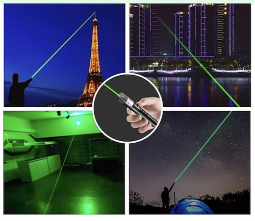 Luvikno | Laser Pointer Oppladbar Grønn USB Metall Penn