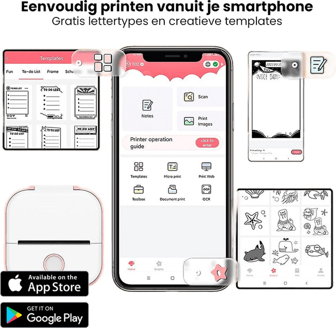 Luvikno | Pocket Printer™ - Inkluderer én gratis rull!