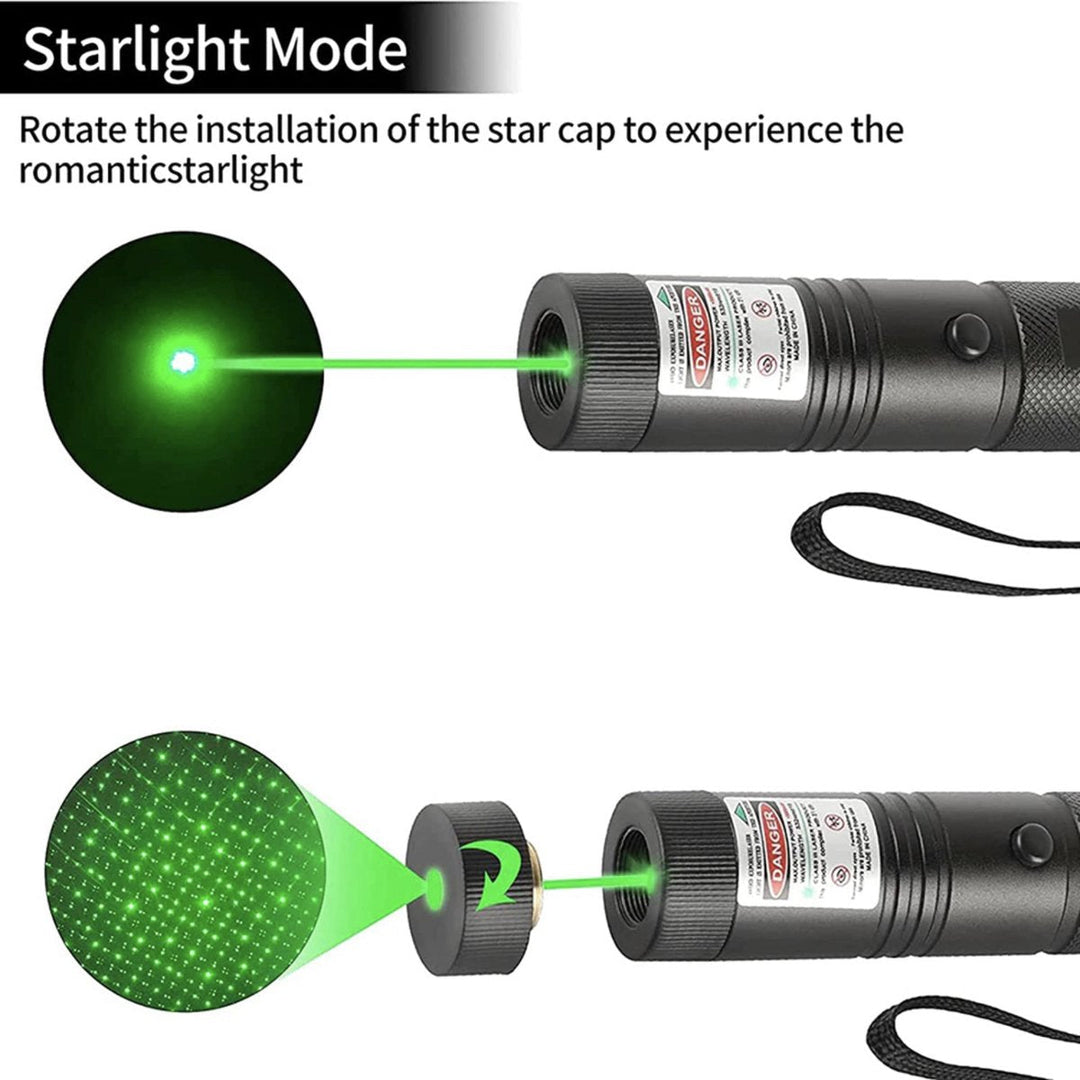 Luvikno | Laser Pointer Oppladbar Grønn USB Metall Penn