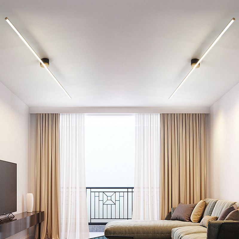 LED Taklampe Slim Moderne Linær Armatur Luvikno