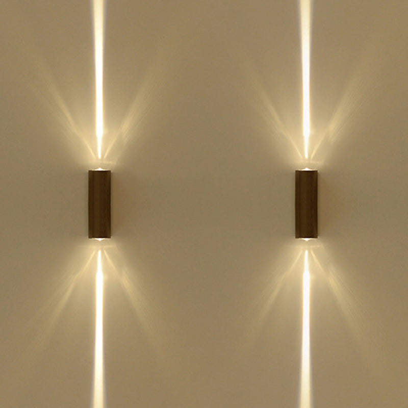 Metallisk rektangulær vegglampe Enkel stil 2 lys Svart finish vegglampe i varmt/hvitt lys for hotell | Luvikno