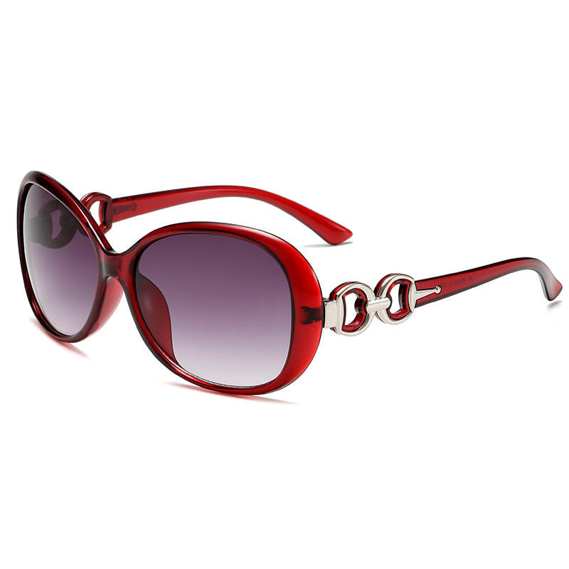 Dame luksuriøs oversized solbrille med elegant design Luvikno