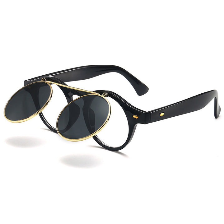 Dame elegant solbrille med dobbelt ramme Luvikno