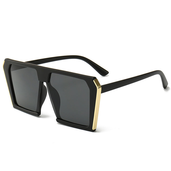 Dame stilige geometriske solbriller i kantete design Luvikno