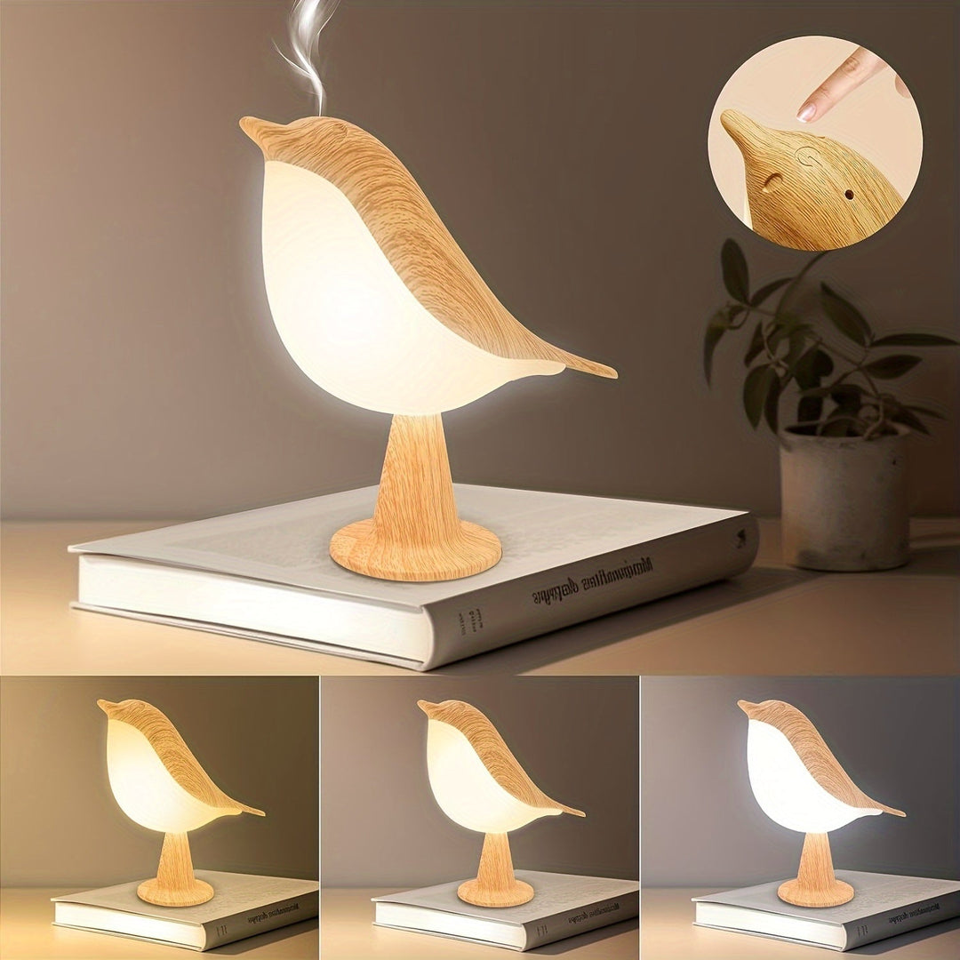 BrightNest - USB LED Fugl Bordlampe med Touch Luvikno