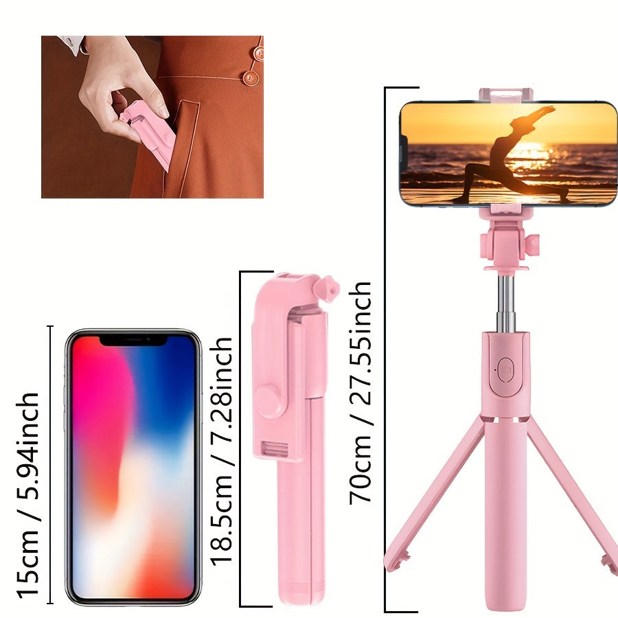 Luvikno | Fleksibel Selfie Stang med Trådløs Fjernkontroll og 360° Rotasjon – Kompakt Selfie Stang for iPhone og Reisende