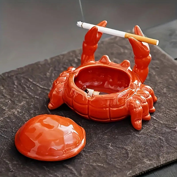CrabbySmoke – Unik krabbeformet askebeger med lokk Luvikno