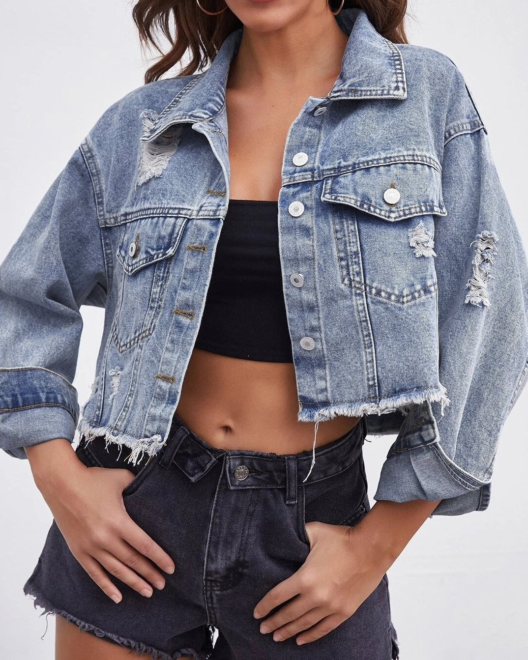 Luvik | Denim Kort jakke