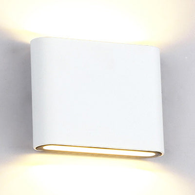 Svart/Hvitt rektangulært vegglys Moderne stilfullt varm/hvitt lys LED aluminium vegglampe for gang, 4.5"/7" B | Luvikno