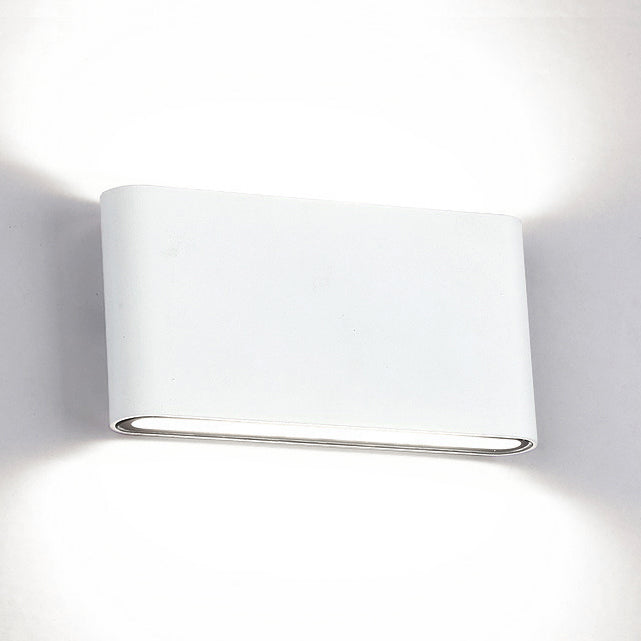 Svart/Hvitt rektangulært vegglys Moderne stilfullt varm/hvitt lys LED aluminium vegglampe for gang, 4.5"/7" B | Luvikno