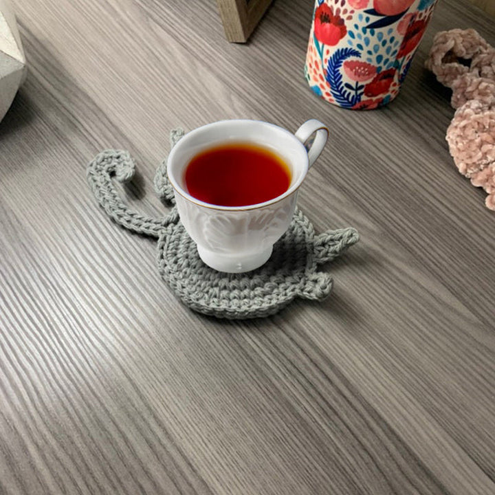 Morsomme katt rumpe coasters katt rumpe kopp matte strikket gave til kattefans | Luvikno