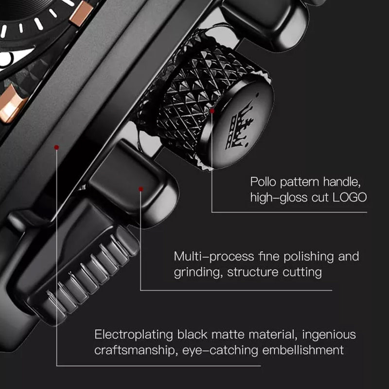 Olevs® Luminous Luxury Square Business Automatic Mechanical Watch | Luvikno