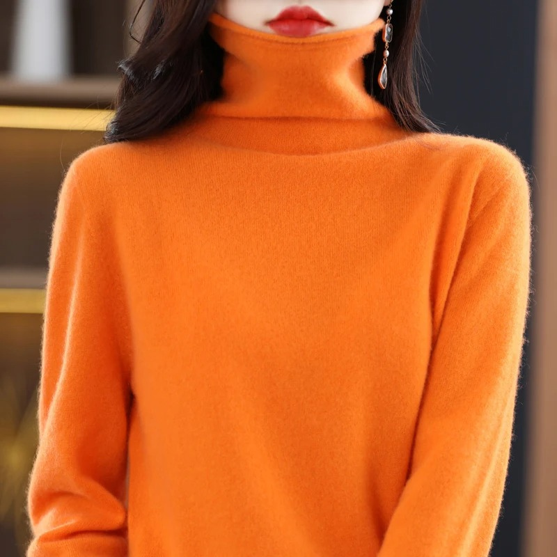 Luvik | Luksus Cashmere Genser til Kvinner Myk Pikketopp, Varm & Stilig