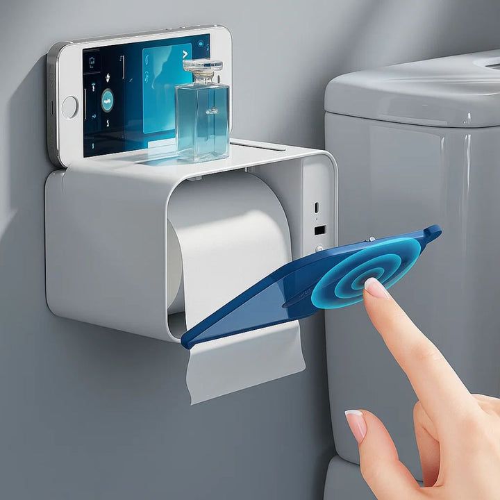 CleanGuard | Berøringsfri Toalettpapirdispenser – Sensorsensitiv – Auto-Fold Snitt – For Travle Toaletter Luvikno