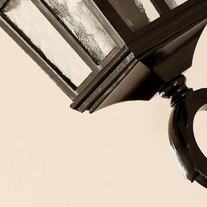 Europeisk Retro Glass Aluminium Lantern Ute Vanntett 1-Lys Vegglampe | Luvikno