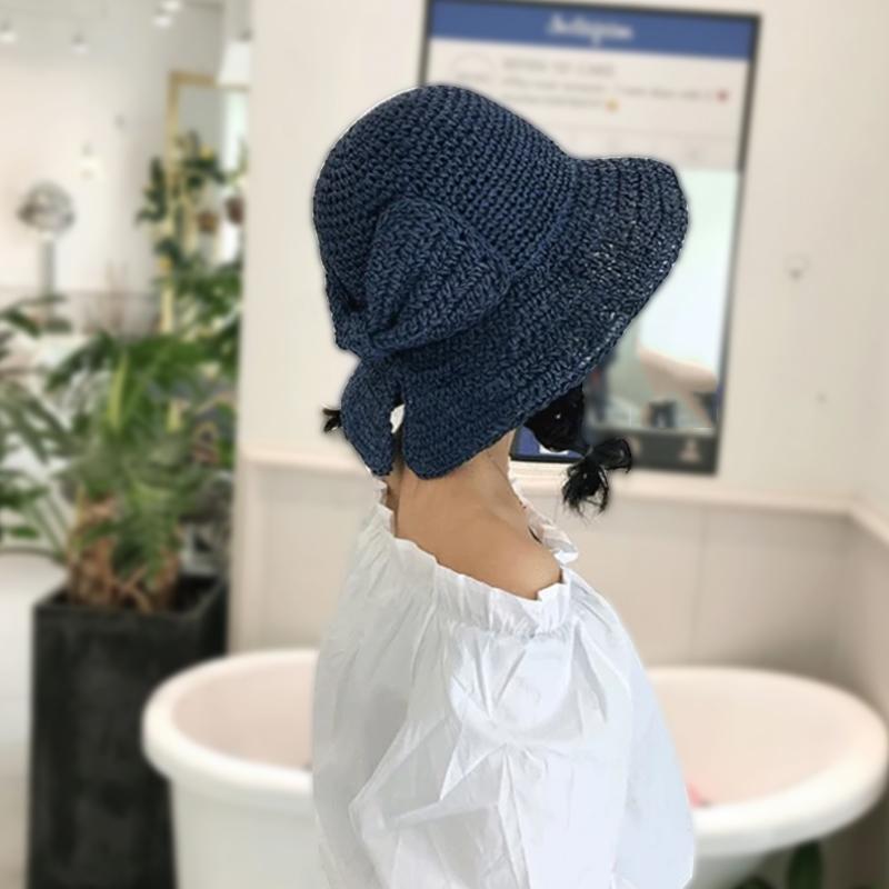 Luvikno | Retro Foldable Straw Hat with Bow