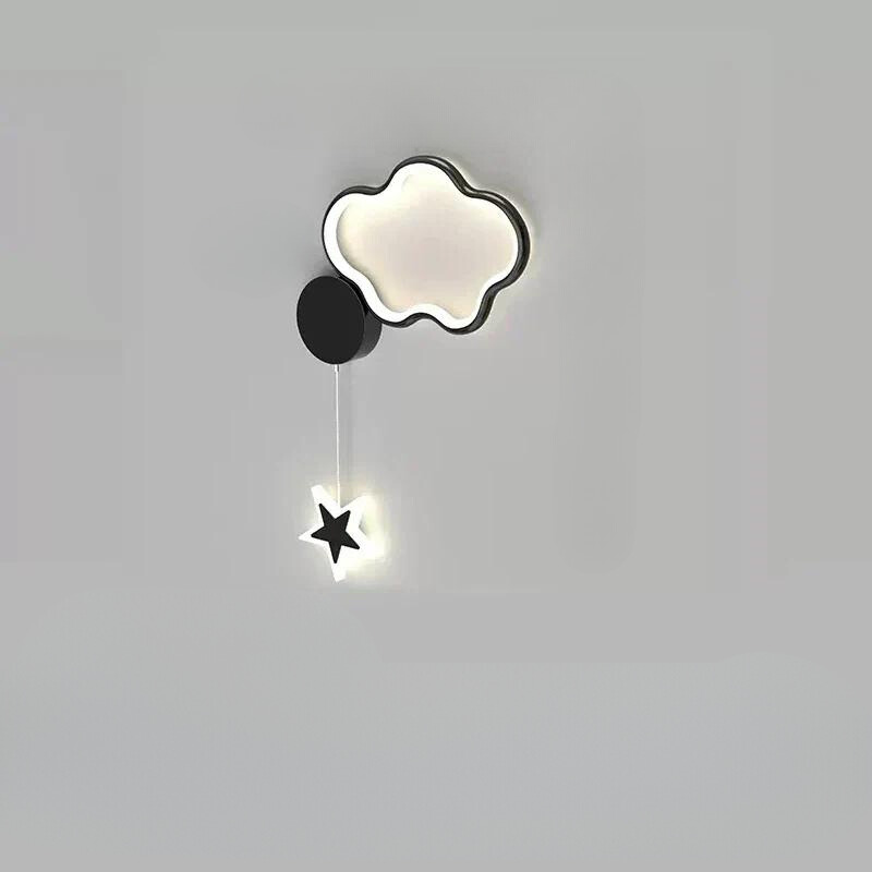 LumiDroom - Magisk Vegglampe med Stjerner og Måne Luvikno