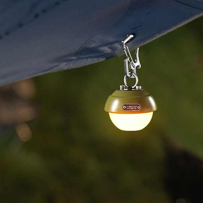 Moderne Kreativ Vannavstøtende Orb Metall PC LED Camping Utendørs Lys For Utendørs Patio | Luvikno