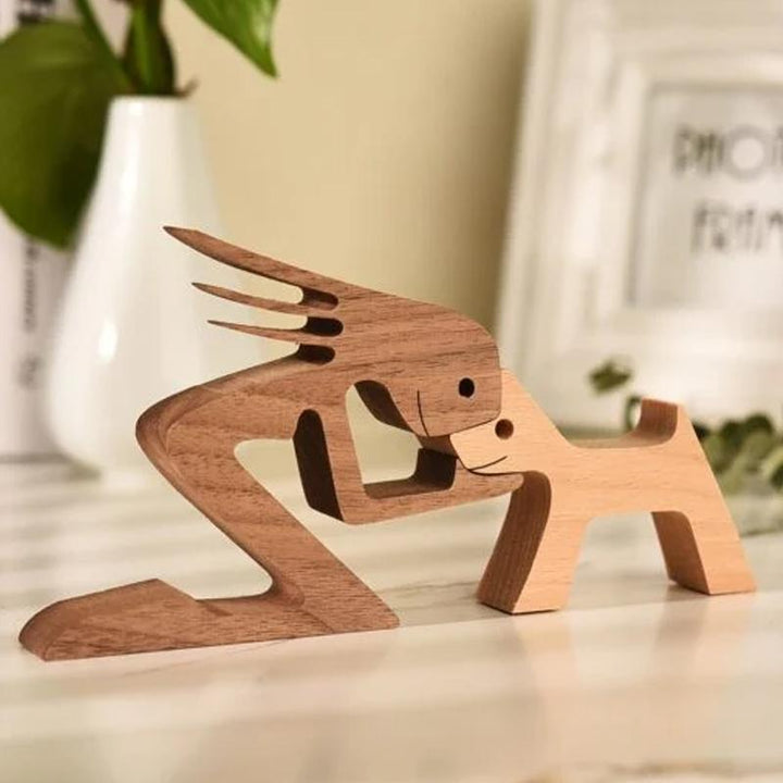 Luvikno | Dyreelsker Tre Skulptur Borddekorasjon
