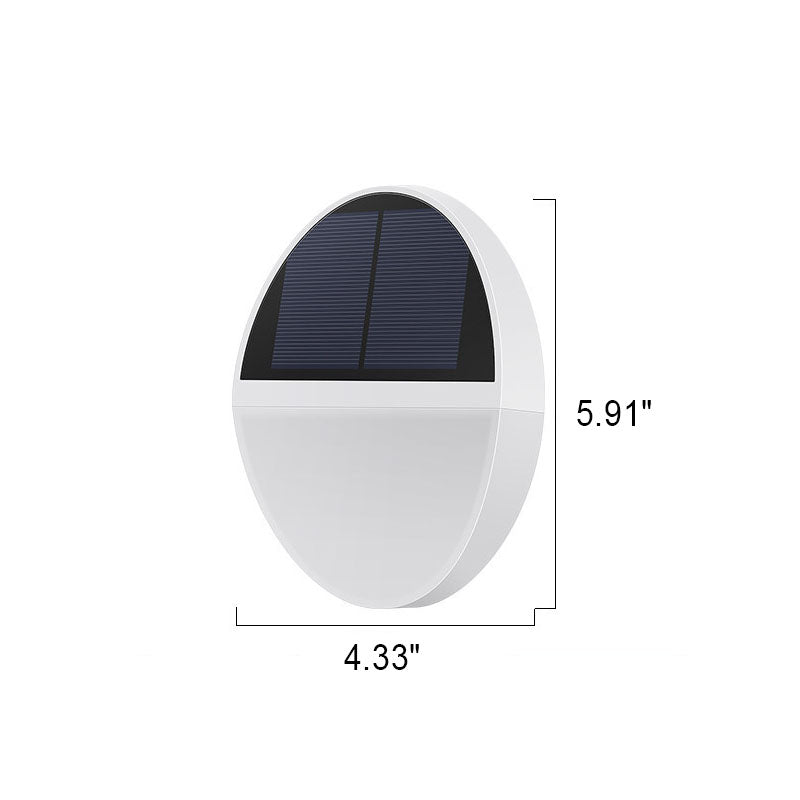 Solar utendørs vanntett rund flat kropp radar sensor LED vegglampe | Luvikno