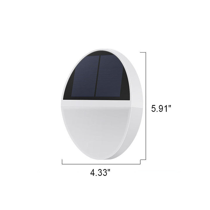 Solar utendørs vanntett rund flat kropp radar sensor LED vegglampe | Luvikno
