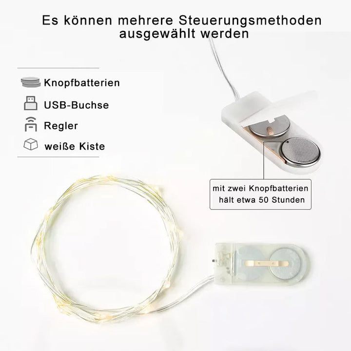 Dekorative USB Kobbertråd Lyslenker | Luvikno